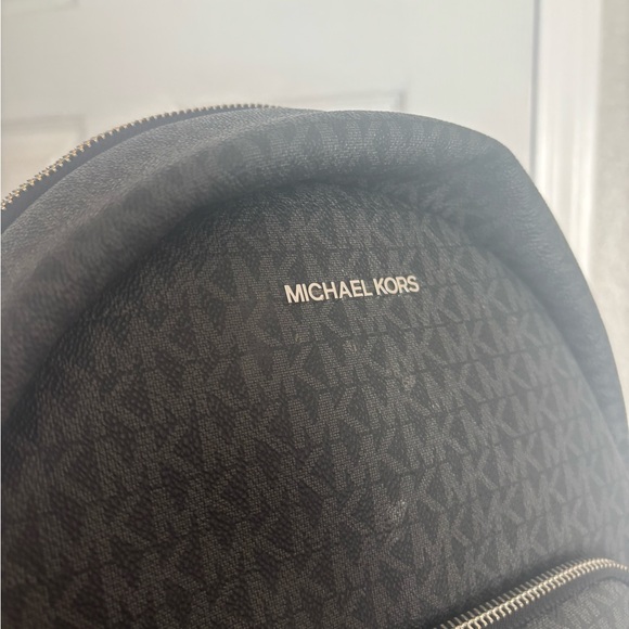 Michael Kors Black Backpack Textured Compact Design - Picture 3 of 3